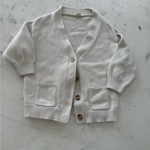Goumi Other - Kids Cream Cardigan Sweater